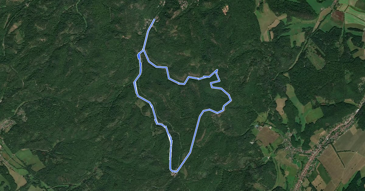 Маршрут Schluchtentour (Drachen- u. Landgrafenschlucht) на спутниковом снимке