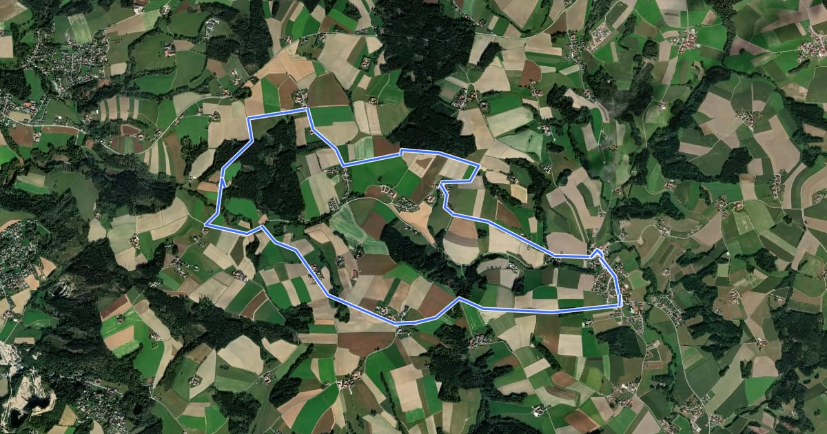 Маршрут Schmankerlweg на спутниковом снимке