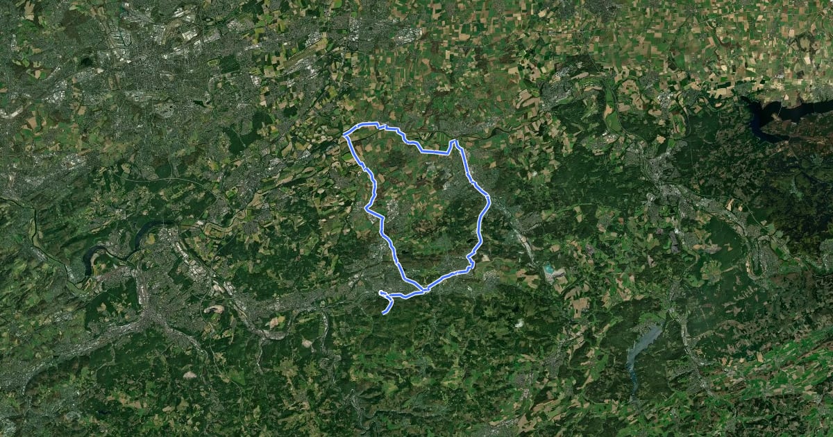 Маршрут Schmetterlingsroute на спутниковом снимке