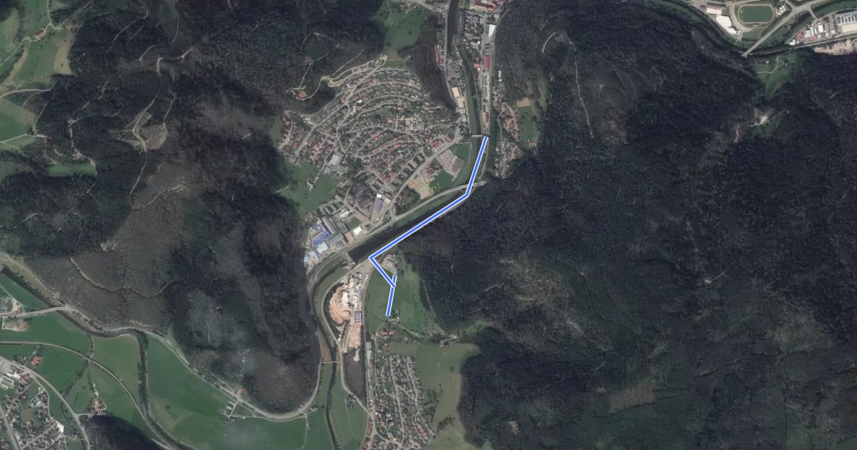 Маршрут Schmittehof - Wolfach Siechenbrücke на спутниковом снимке