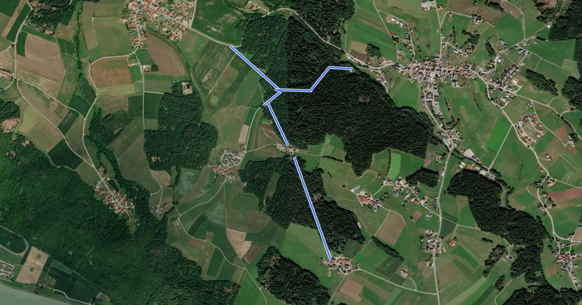 Маршрут Schmugglerweg на спутниковом снимке