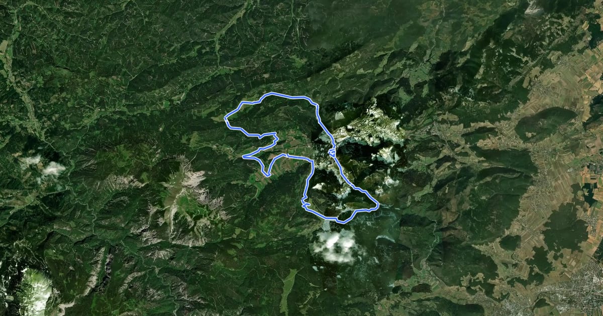 Маршрут Schneebergstrecke на спутниковом снимке