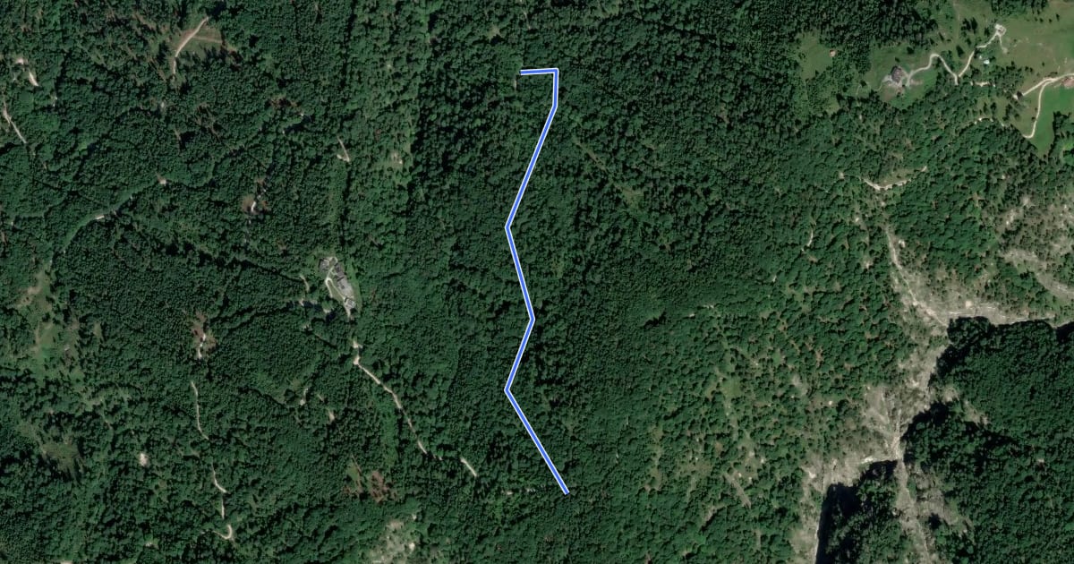 Маршрут Schneerosenweg на спутниковом снимке
