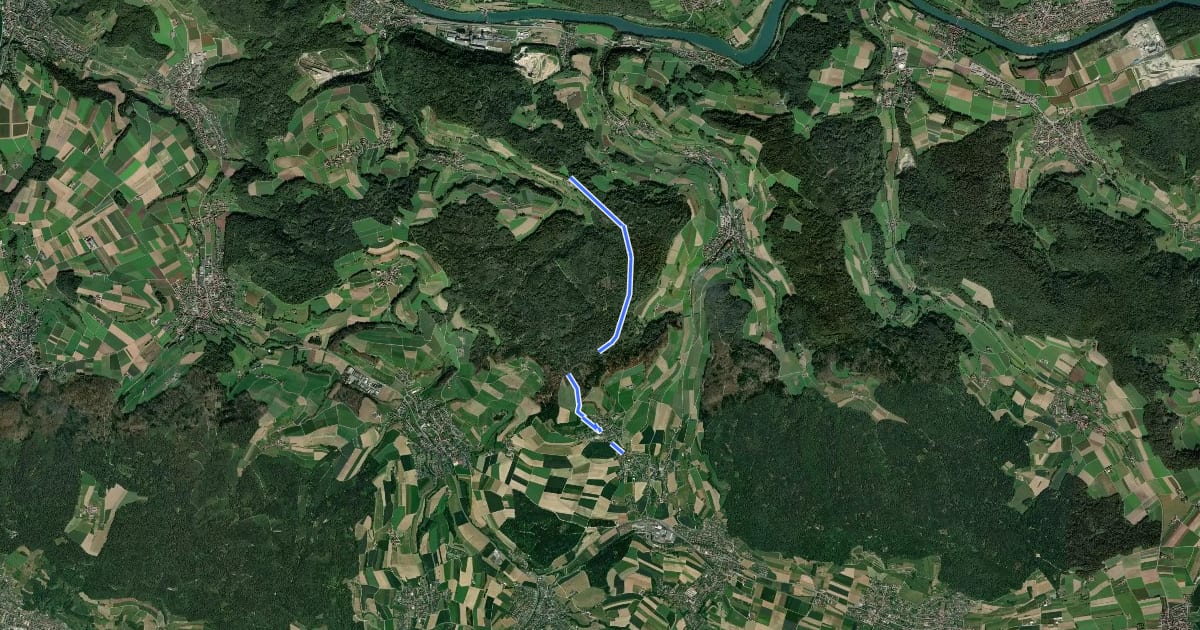 Маршрут Schneisingen - Mühlibach на спутниковом снимке