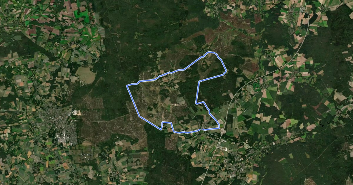 Маршрут Schnucken-Route Reitweg на спутниковом снимке