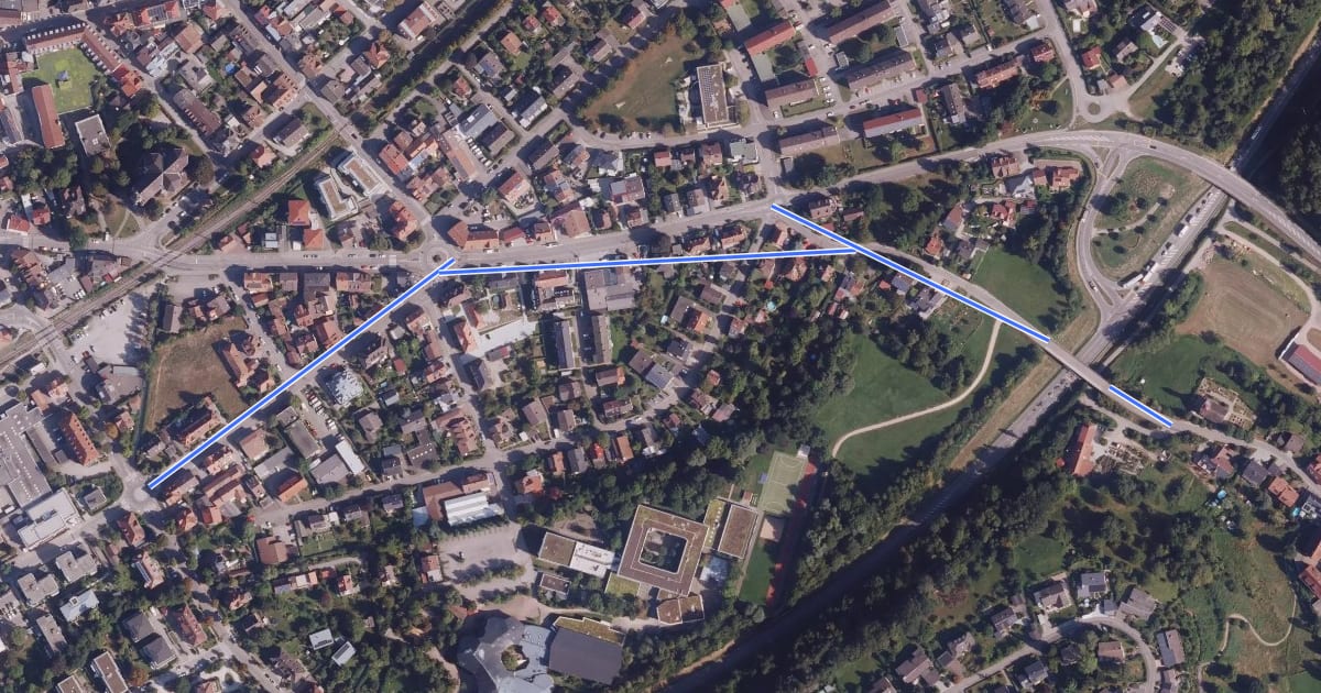 Маршрут Schopfheim Schwarzwaldstraße - Eichen Kirche на спутниковом снимке