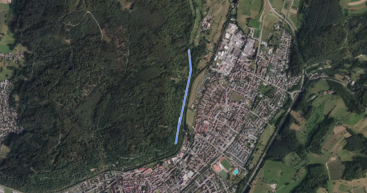 Маршрут Schopfheim Wiesenbrücke - Ehner Fahrnau на спутниковом снимке