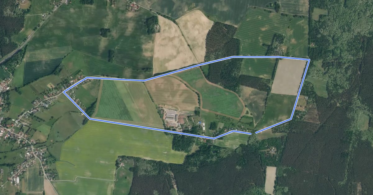 Маршрут Schorbuser Rundweg на спутниковом снимке