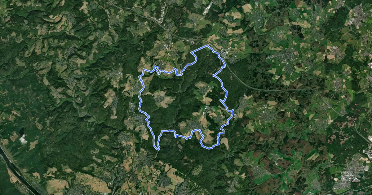 Маршрут Schottern durchs Rengsdorfer Land на спутниковом снимке