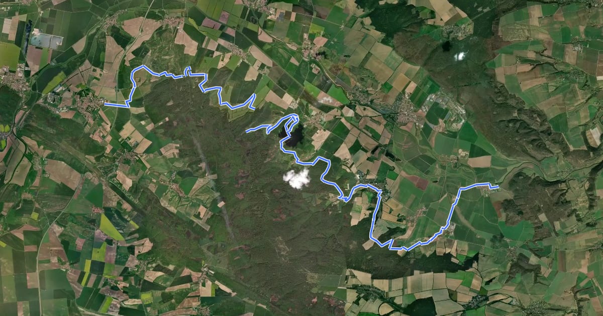 Маршрут Schrecke Randweg на спутниковом снимке