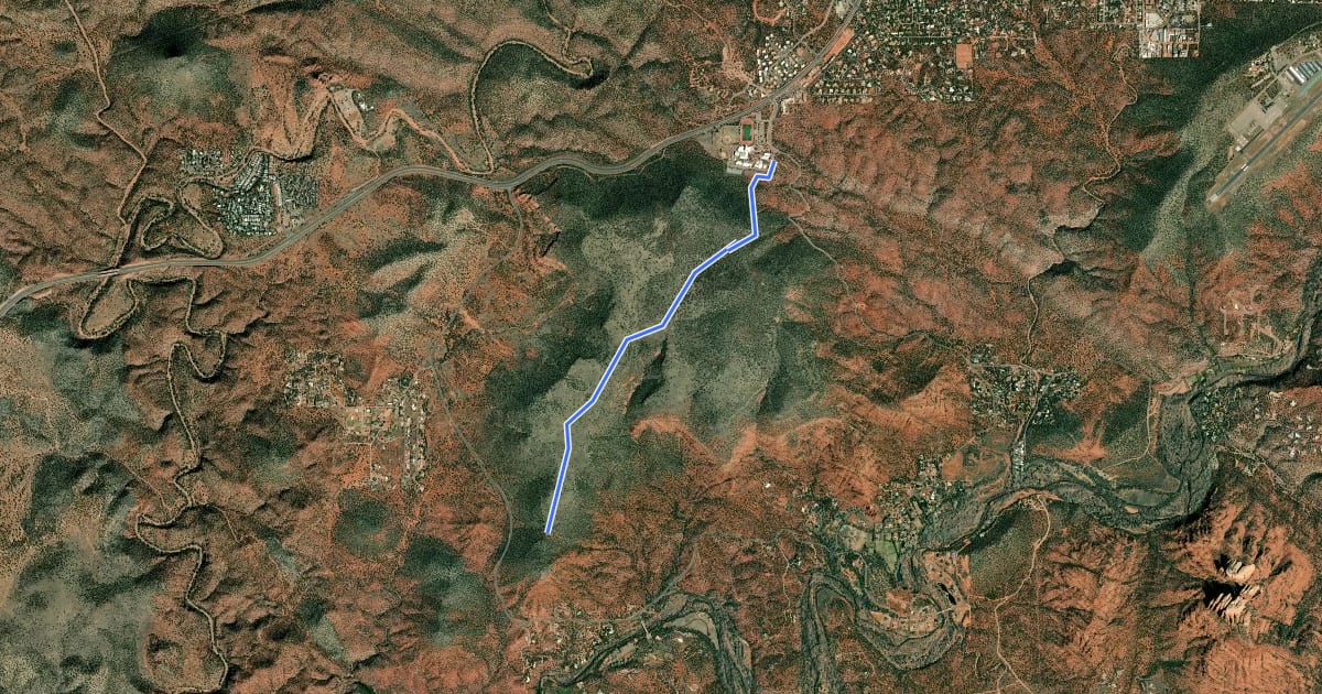 Маршрут Schuerman Mountain #56 на спутниковом снимке