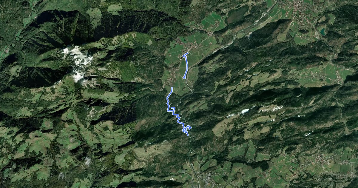 Маршрут Schugglerweg Klobenstein на спутниковом снимке