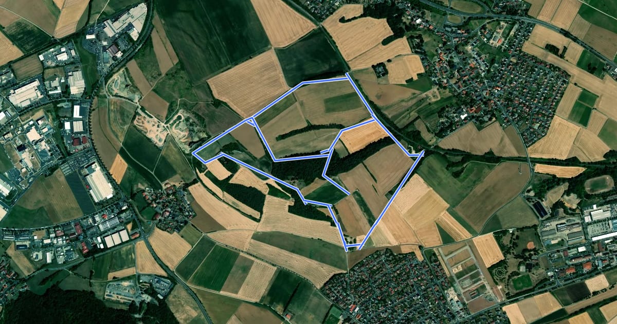Маршрут Schulzenberg Rundwanderweg на спутниковом снимке