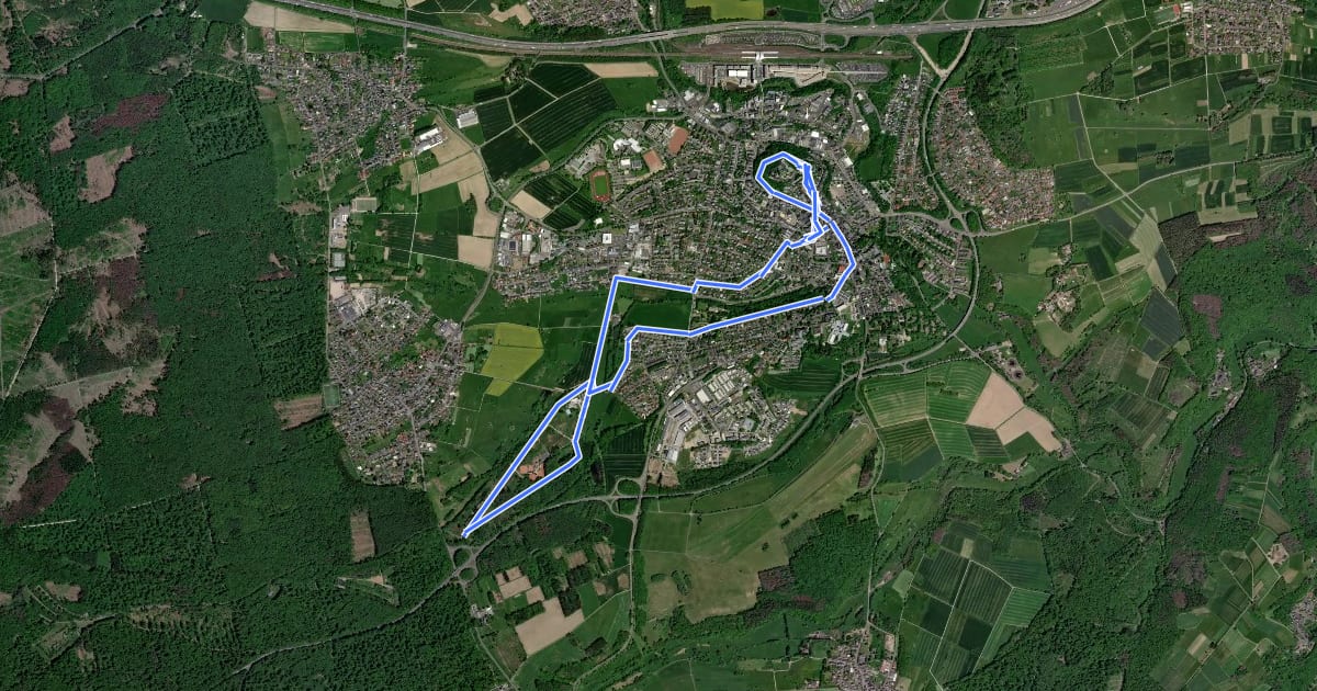 Маршрут Schusterjungenweg Montabaur на спутниковом снимке