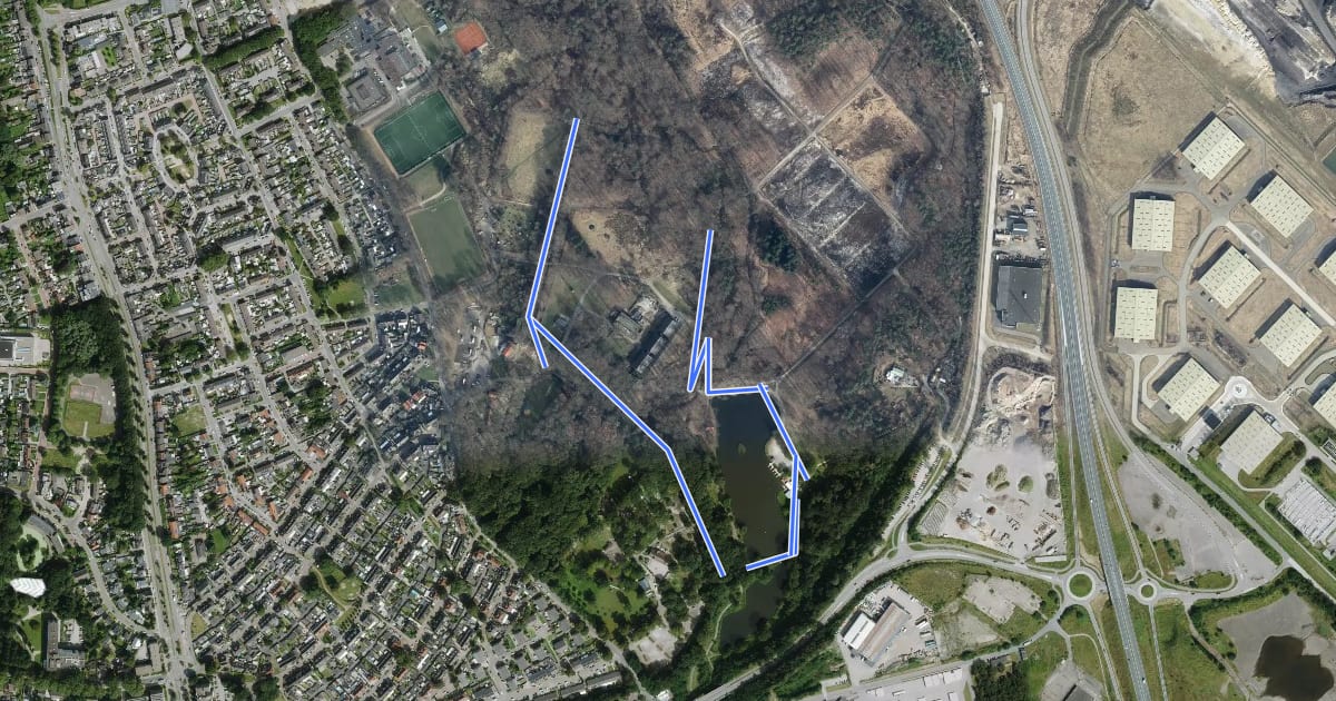 Маршрут Schutterspark Minder valide route на спутниковом снимке
