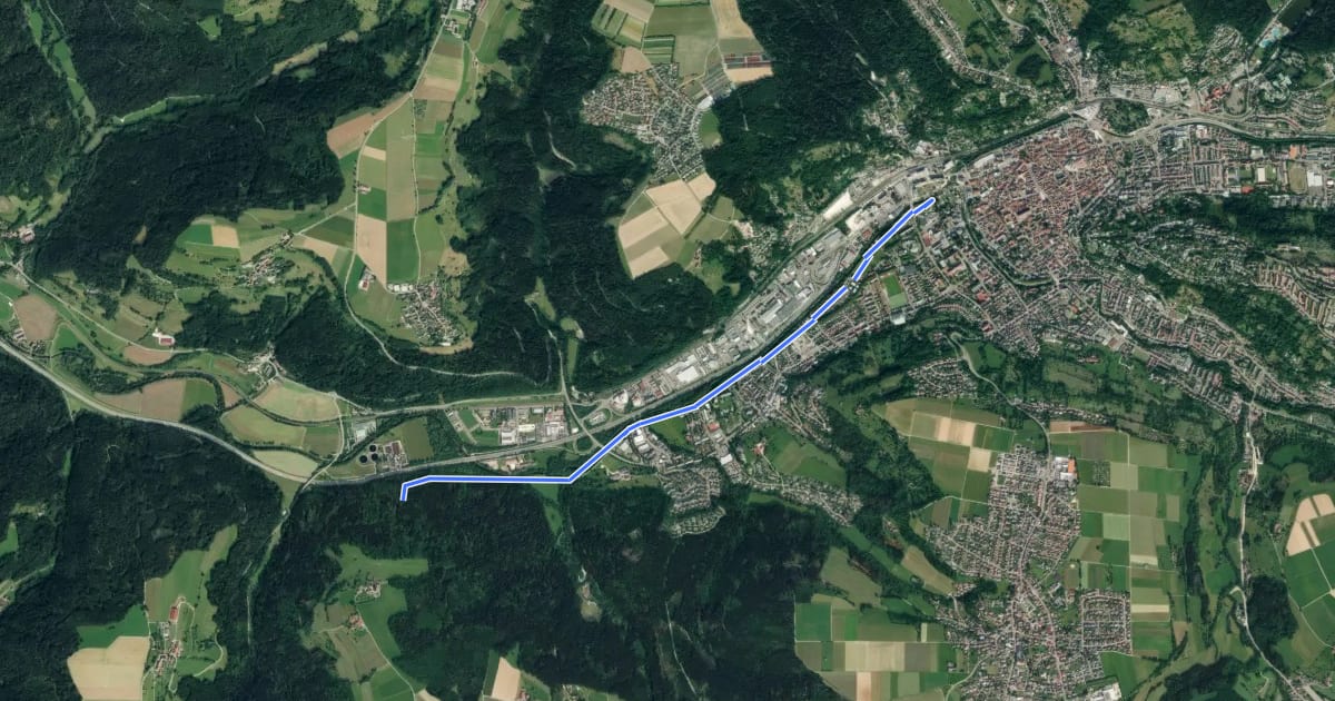 Маршрут Schwäbisch Gmünd - Krähe - Lorch на спутниковом снимке