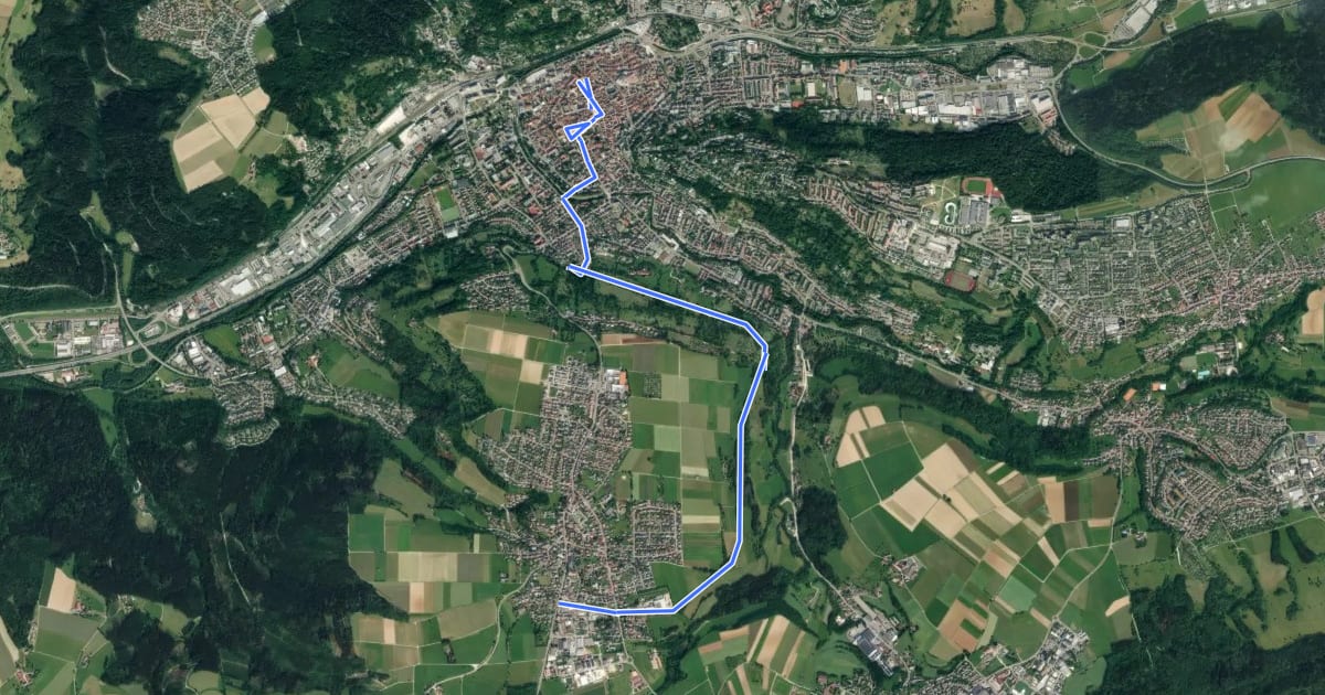 Маршрут Schwäbisch Gmünd - Straßdorf на спутниковом снимке