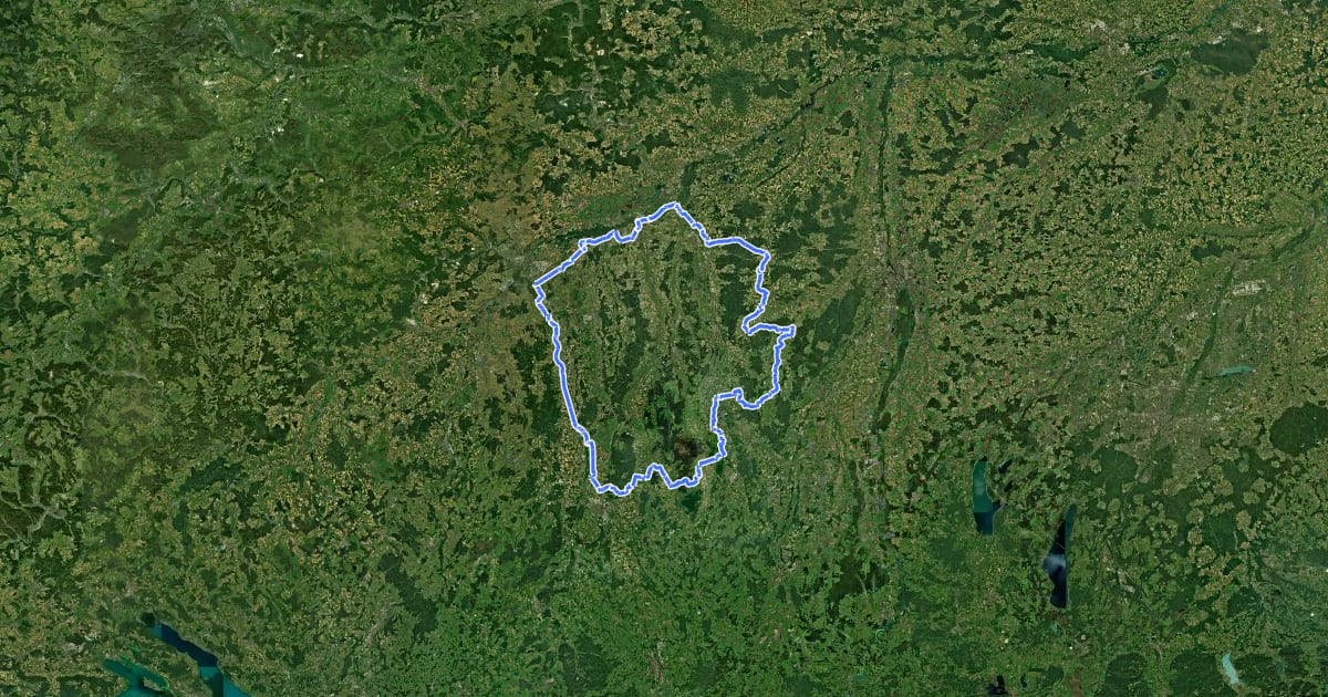 Маршрут Schwäbische Kartoffel-Tour на спутниковом снимке