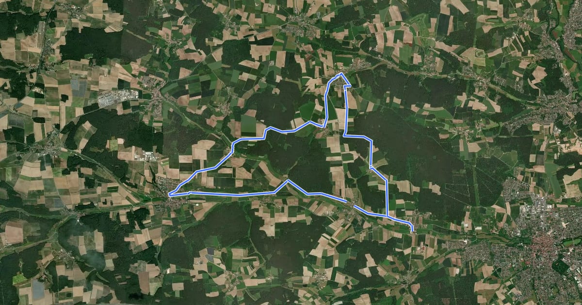 Маршрут Schwabachtal на спутниковом снимке