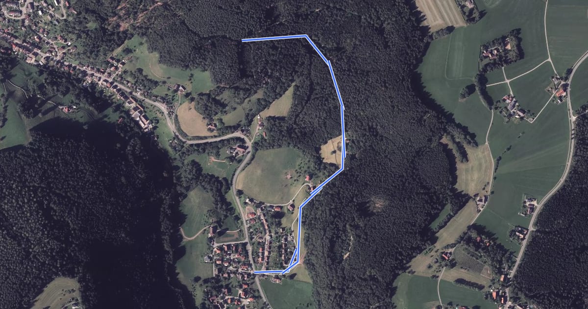 Маршрут Schwabenhof - Schlangenbühl на спутниковом снимке