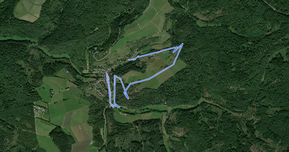 Маршрут Schwalbentour Kleiner Panoramaweg на спутниковом снимке