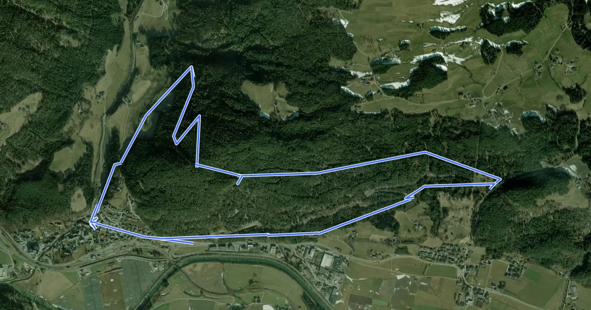 Маршрут Schwalbenwandrunde на спутниковом снимке