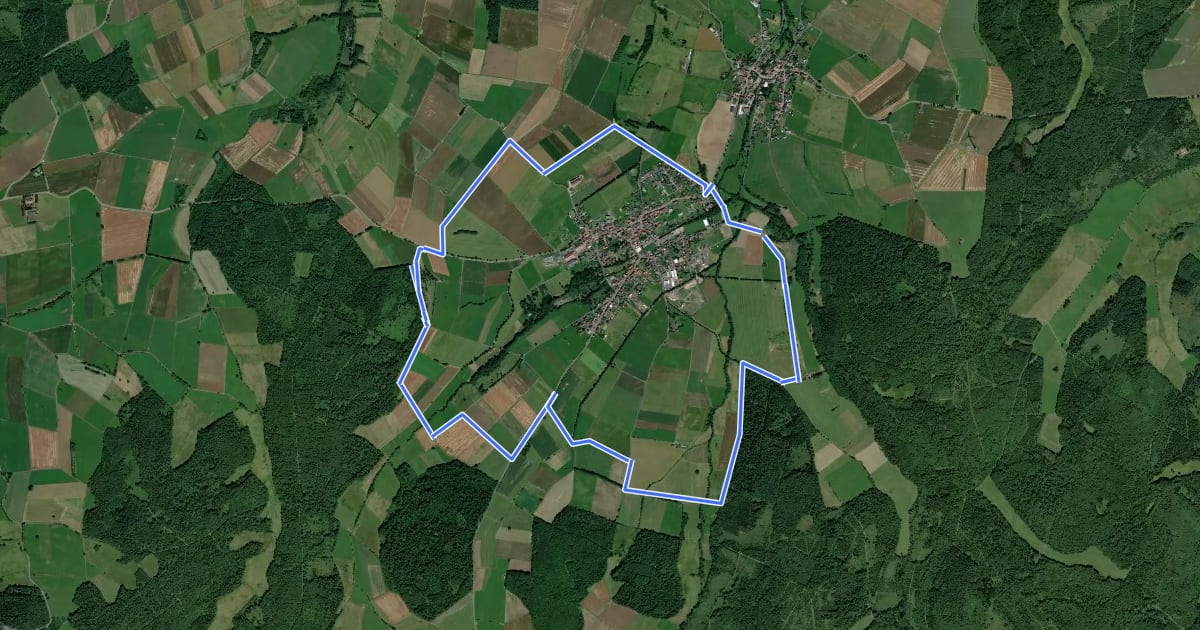 Маршрут SchwalmTALwanderweg Panoramaweg на спутниковом снимке