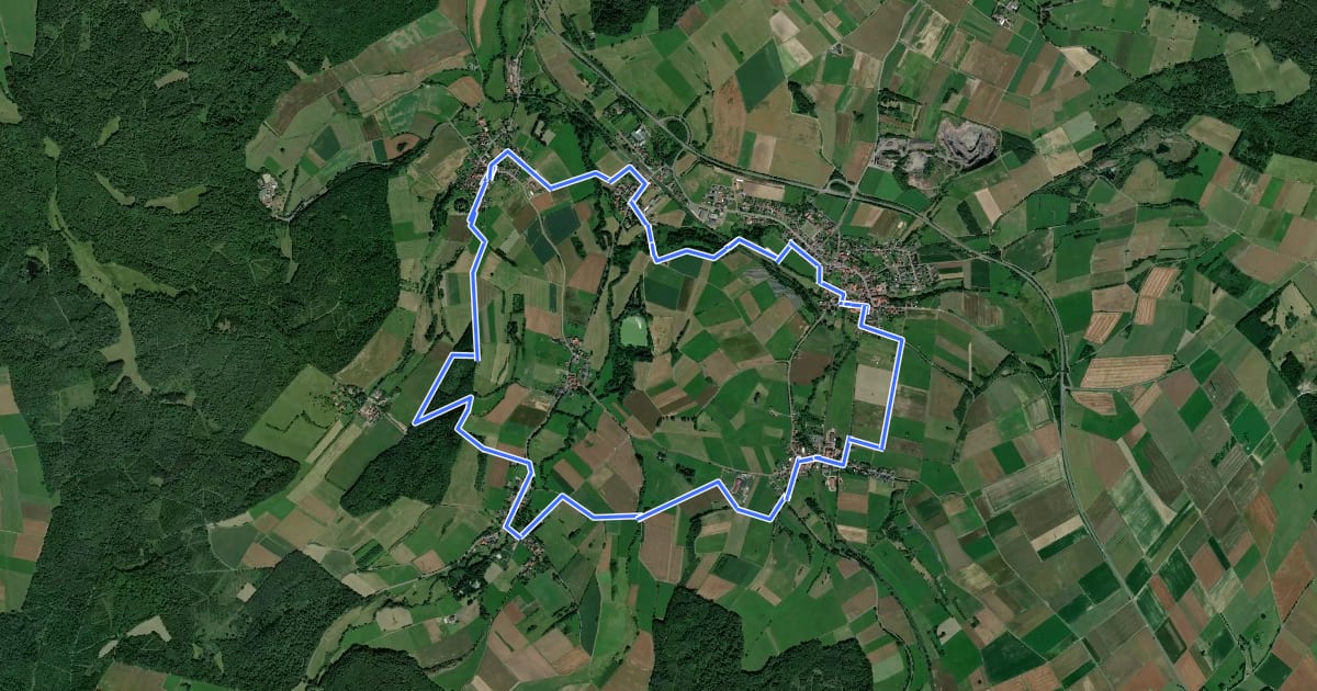 Маршрут SchwalmTALwanderweg Schwalm-Musel-Tour на спутниковом снимке