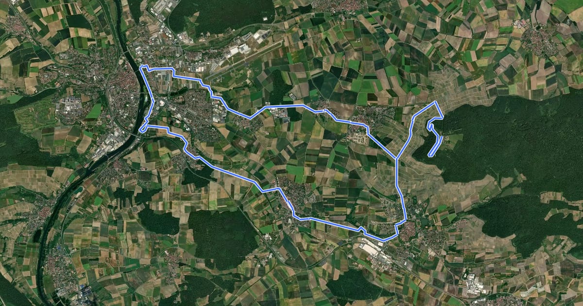 Маршрут Schwanberg-Tour на спутниковом снимке