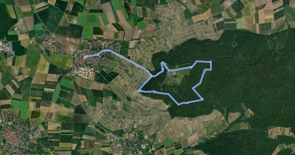 Маршрут Schwanbergweg на спутниковом снимке