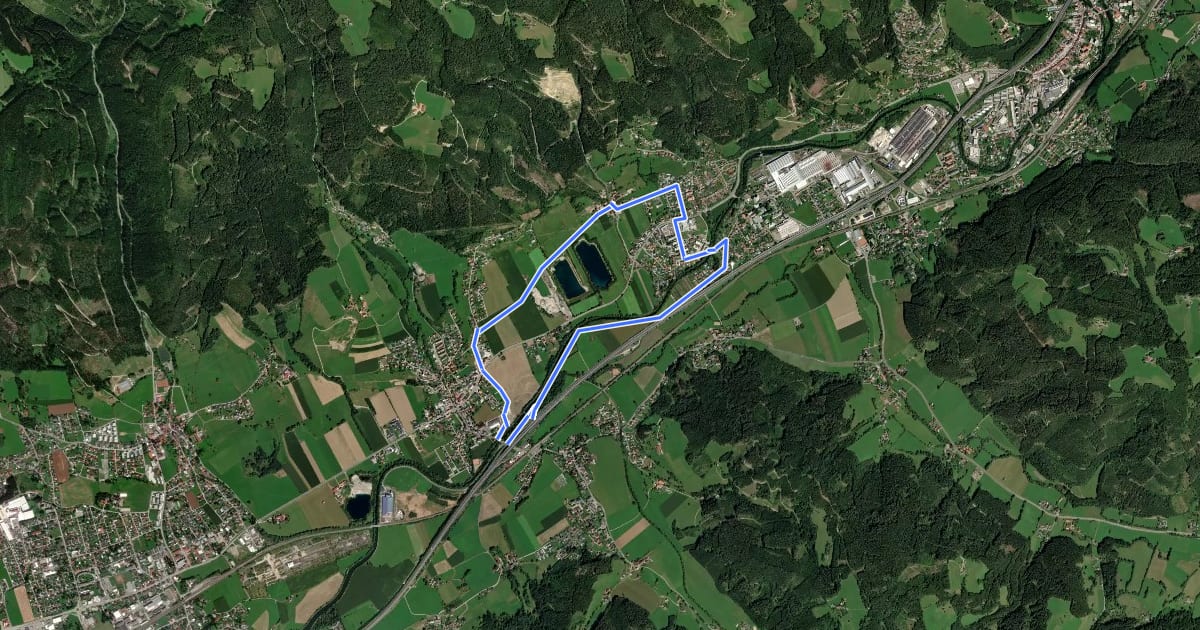Маршрут Schwanenweg на спутниковом снимке