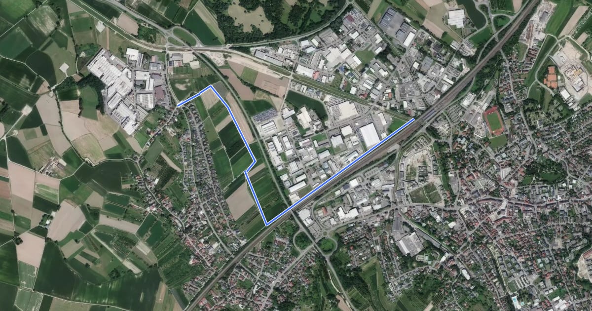 Маршрут Schwanzgass - Achern Bahnhof Westseite на спутниковом снимке