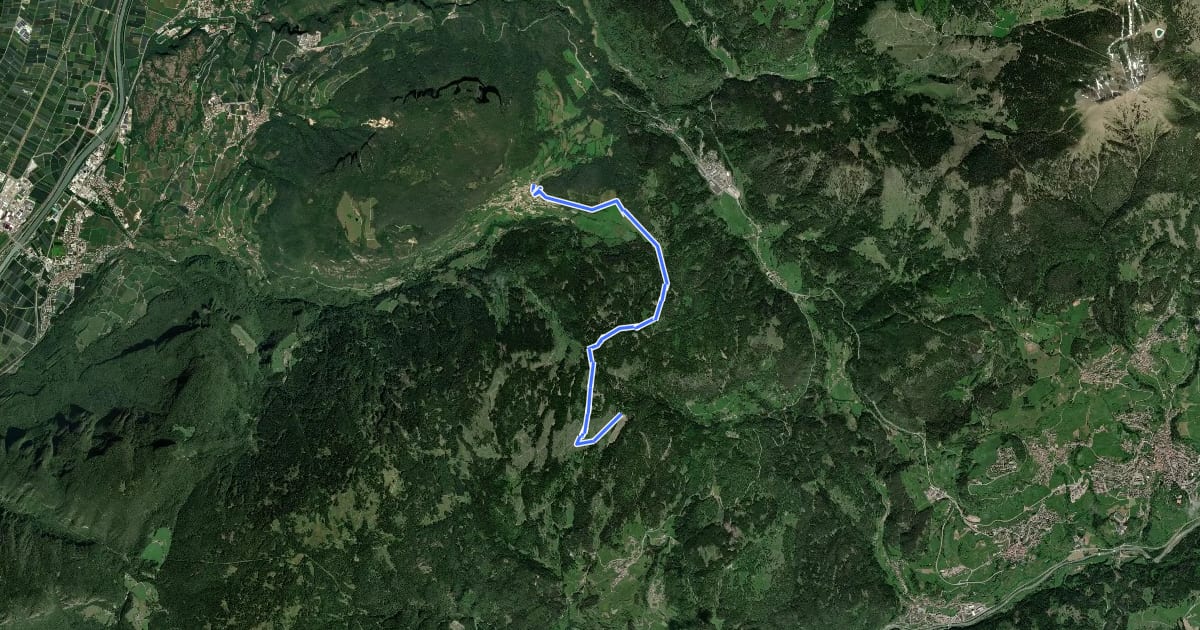 Маршрут Schwarz-Weiss-Weg/Cammino/Trail schwarz e на спутниковом снимке