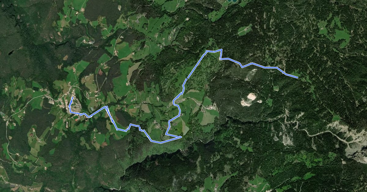 Маршрут Schwarz-Weiss-Weg/Cammino/Trail weiß a на спутниковом снимке