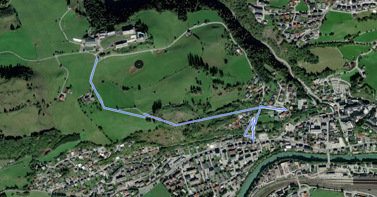 Маршрут Schwarzach-Schernberg über Hoflehenwald на спутниковом снимке