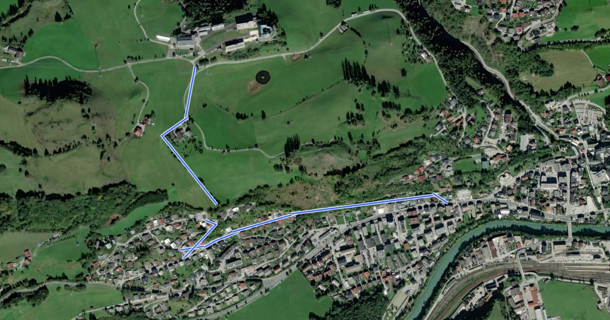 Маршрут Schwarzach-Schernberg über Schönbergsiedlung на спутниковом снимке