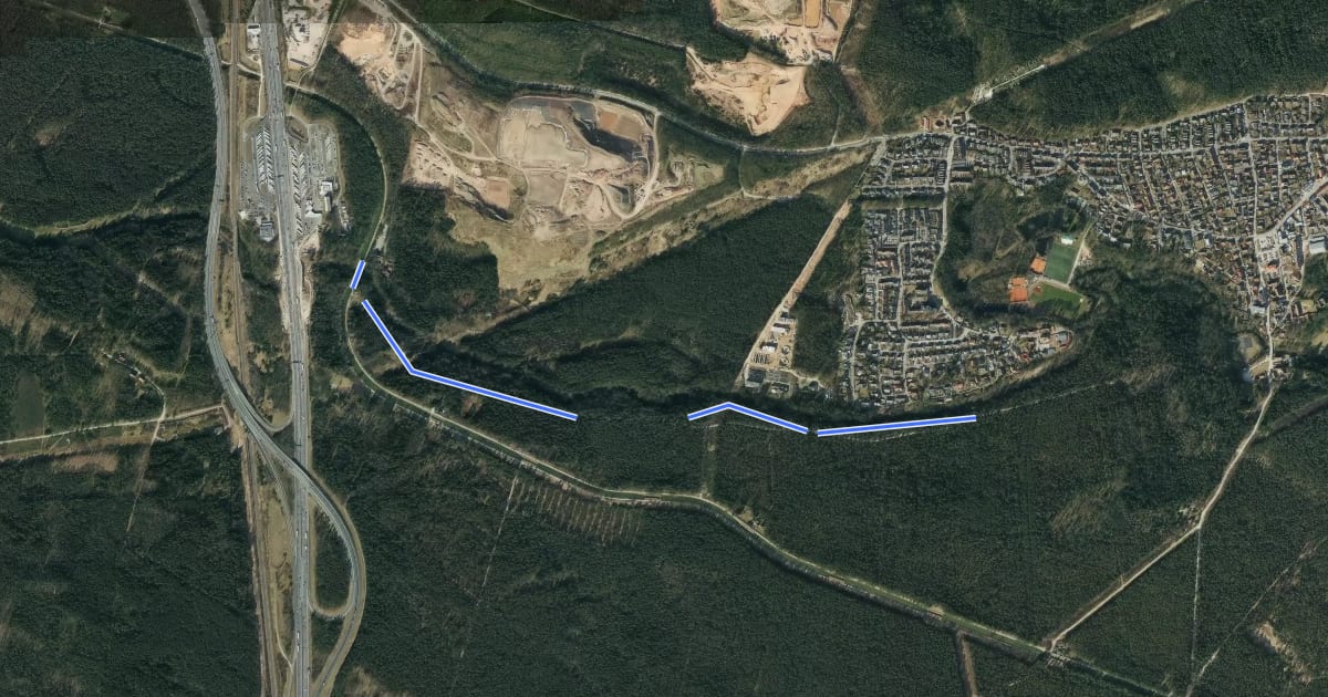 Маршрут Schwarzenbruck Wanderweg No.4 на спутниковом снимке