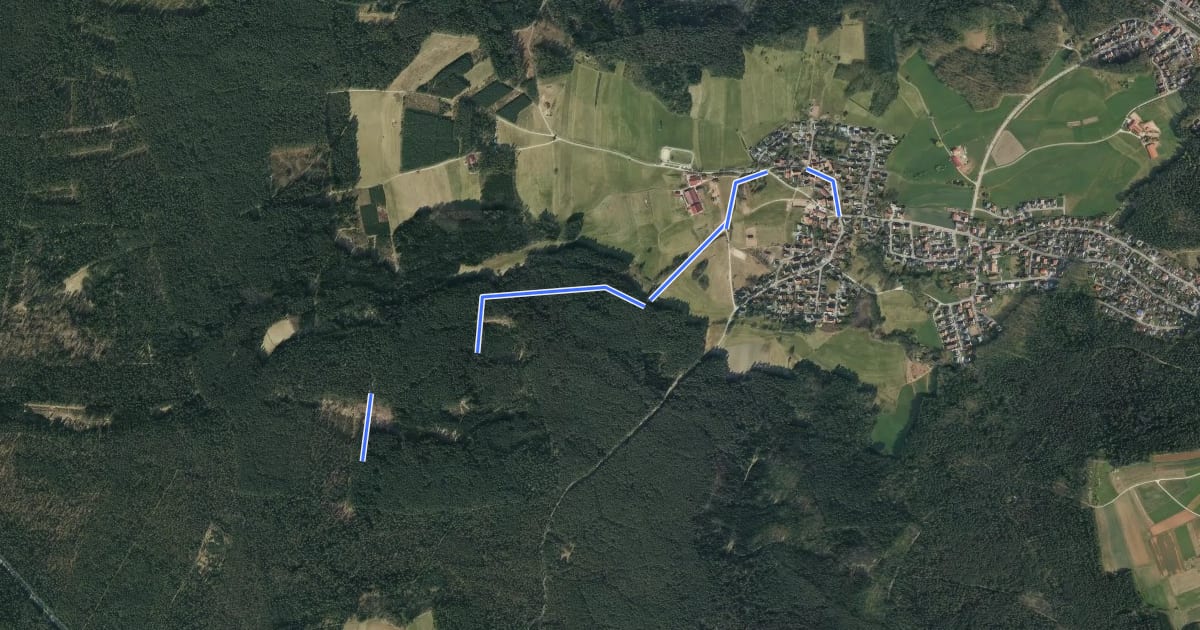 Маршрут Schwarzenbruck Wanderweg No.5 на спутниковом снимке