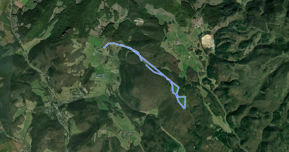 Маршрут Schwarzensee - Himmelwiese на спутниковом снимке