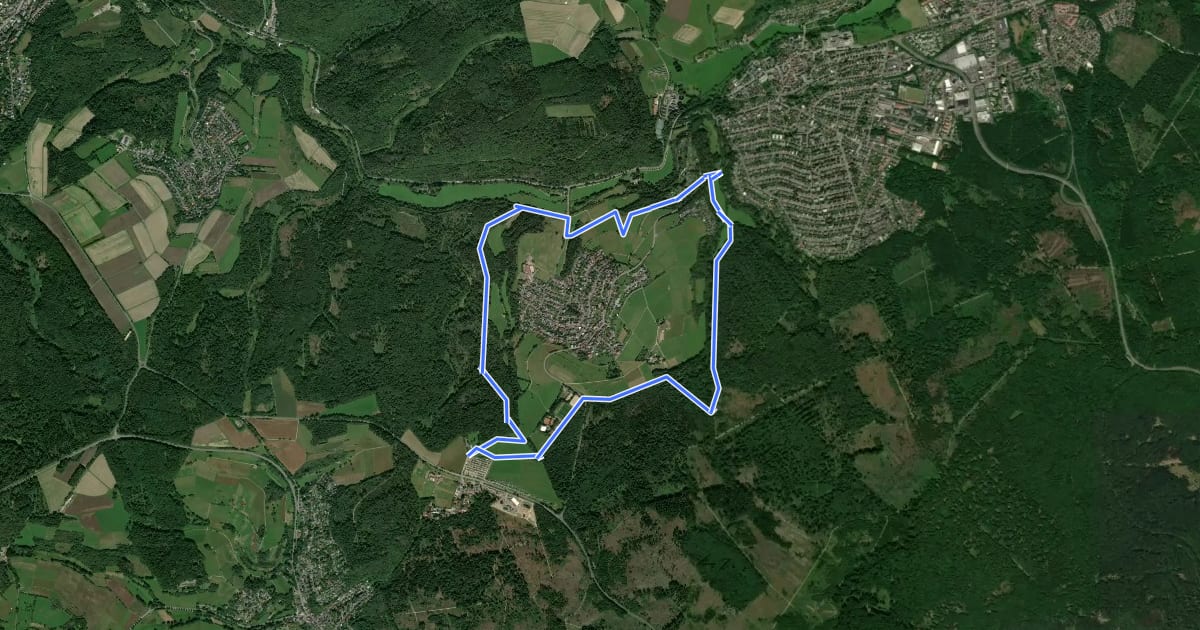 Маршрут Schwarzer Hahn на спутниковом снимке