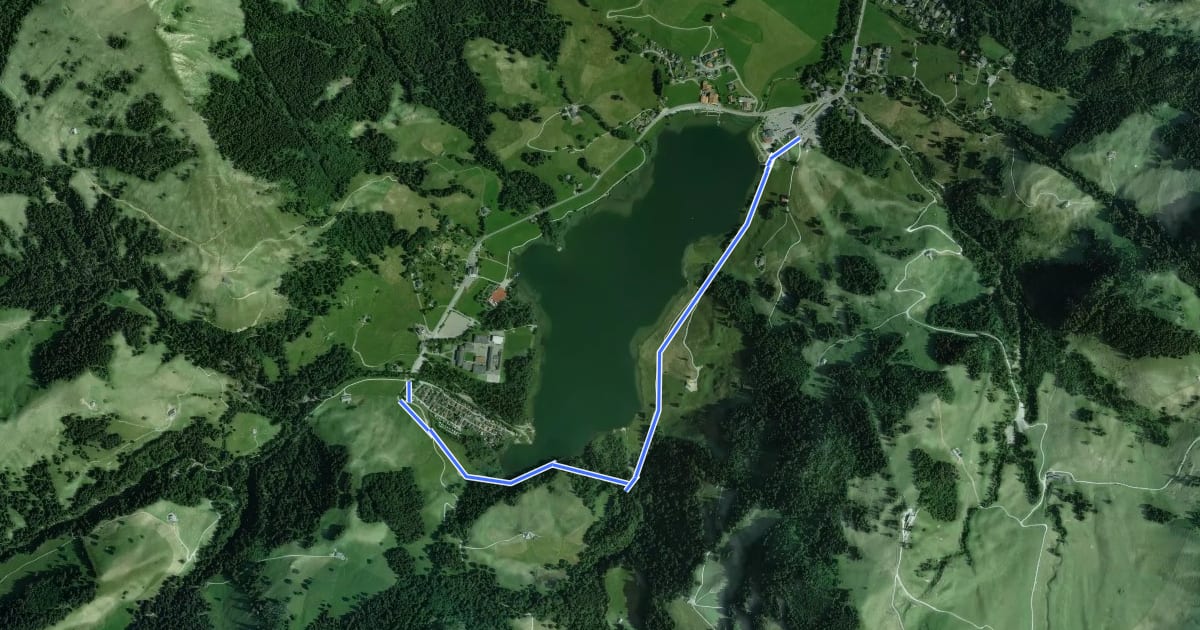 Маршрут Schwarzsee Bad Seeweid - Schwarzsee Gypsern на спутниковом снимке
