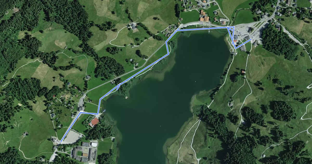Маршрут Schwarzsee Gypsera - Schwarzsee Bad на спутниковом снимке