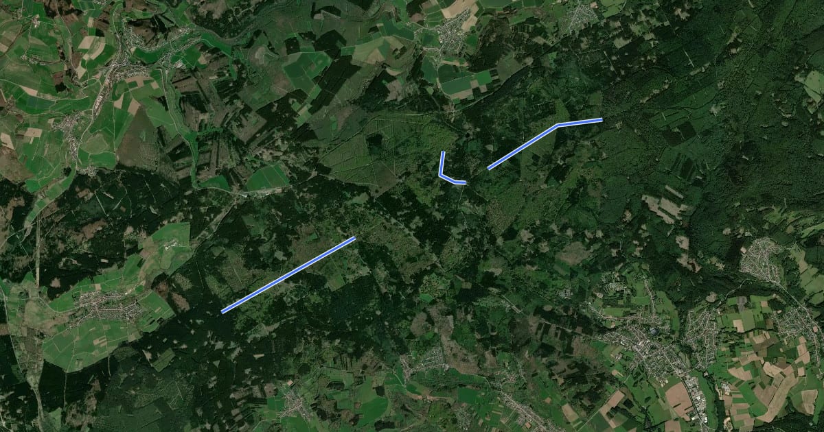 Маршрут Schwarzwälder Hochwald на спутниковом снимке