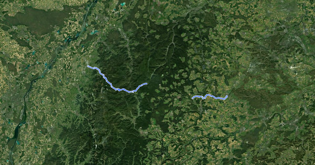 Маршрут Schwarzwald-Schönbuch-Weg на спутниковом снимке