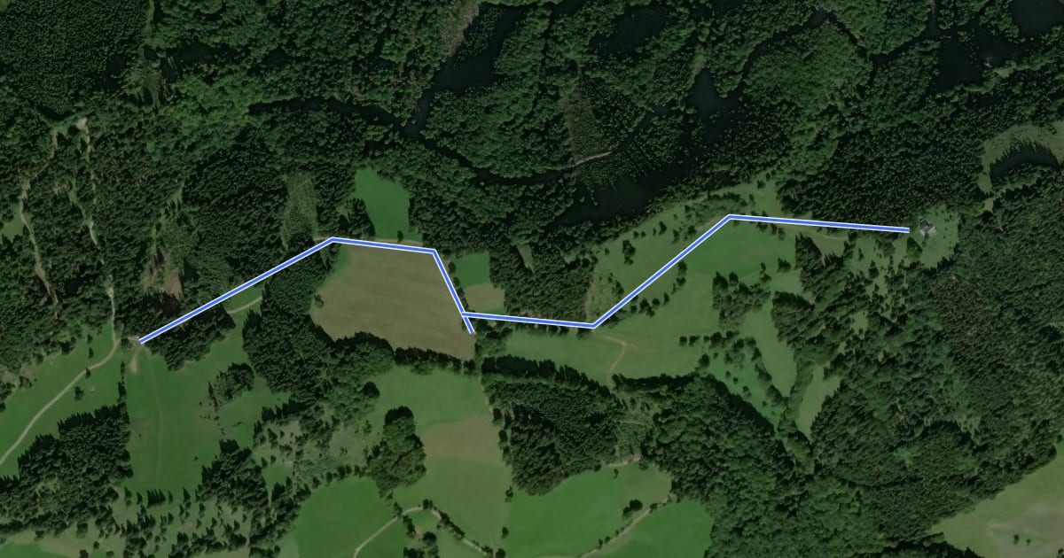 Маршрут Schwarzwaldeckhaus - Anschluß Waldmarkweg 622 на спутниковом снимке