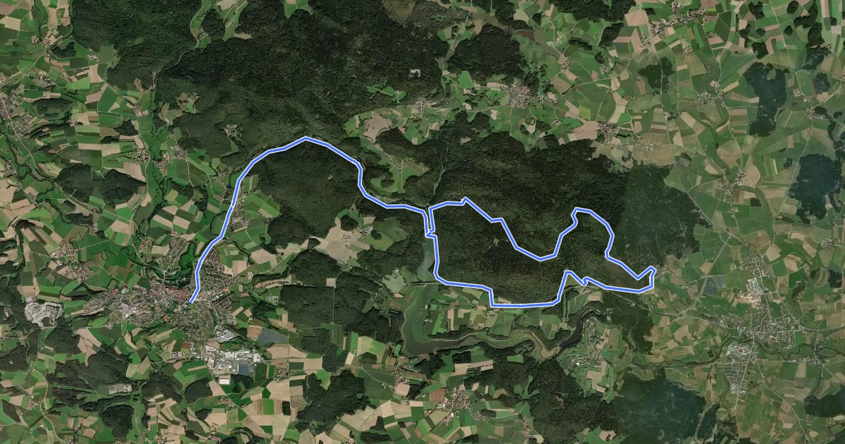 Маршрут Schwarzwihrbergweg на спутниковом снимке