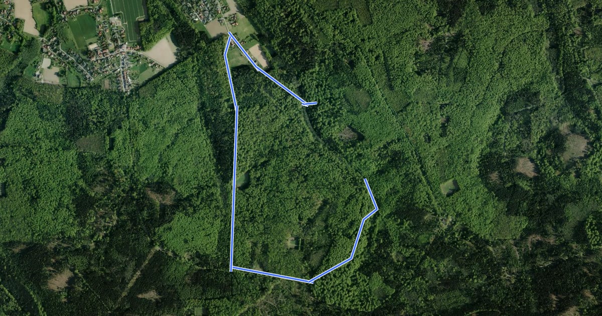 Маршрут Schwefelquelle Rundweg на спутниковом снимке