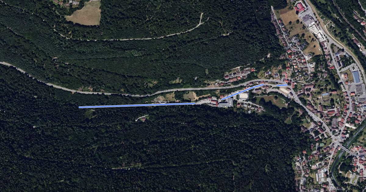 Маршрут Schweinbachtal - Hirsau Brudersteige на спутниковом снимке