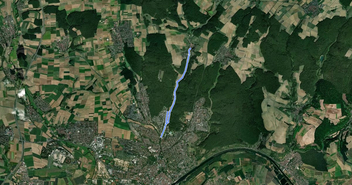 Маршрут Schweinfurt Turngemeinde - Zell на спутниковом снимке