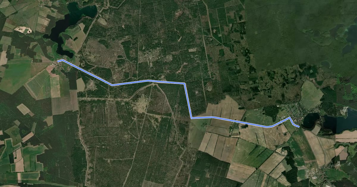 Маршрут Schweinrich (27) - Flecken Zechlin (86) на спутниковом снимке